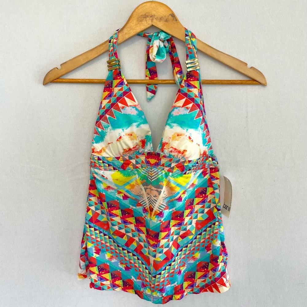 Bar III Skylar Halter Tankini Top Size XS NEW